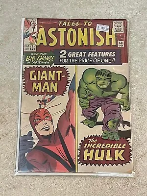 Buy Tales To Astonish #60 (RAW 6.0 - MARVEL 1964) Giant Man. Hulk. • 120.09£