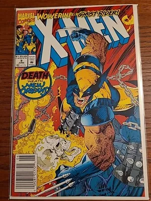 Buy X-Men #9 - Ghost Rider- Jim Lee -  Newsstand Cover Marvel - June 1992 • 6.32£