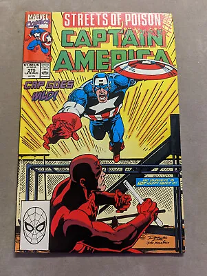 Buy Captain America #375, Marvel Comics, 1990, Daredevil, Drug Issue,FREE UK POSTAGE • 6.99£