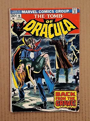Buy Tomb Of Dracula #16 Marvel 1974 Centerfold Detached VG • 8£