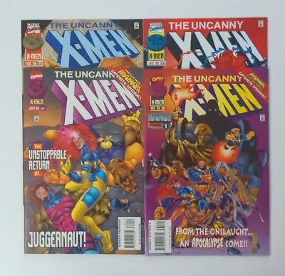 Buy Run Of 4 1996 Marvel Uncanny X-Men Comics #332-335 VF/NM Bagged And Boarded • 11.65£
