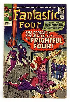 Buy Fantastic Four #36 VG- 3.5 1965 1st App. Madame Medusa (Inhumans) • 88.47£