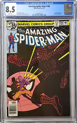 Buy Amazing Spider-man #188, Cgc 8.5 White Pages, 1979 Marvel Comics • 39.53£