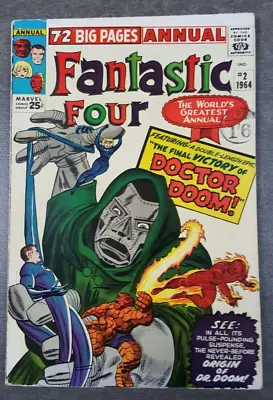 Buy Fantastic Four Annual #2 (Marvel 1964) Origin Dr Doom FN+ 6.5 • 425£