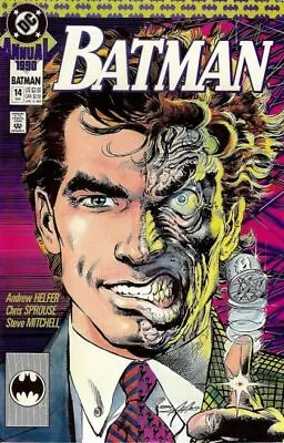 Buy BATMAN Annual #14 (1990) NM | Neal Adams Cover | KEY! Origin Of TWO-FACE! • 11.85£
