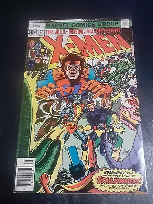 Buy Uncanny X-Men #107 FN 1977 Chip In Front Cover Near X-Men • 59.94£