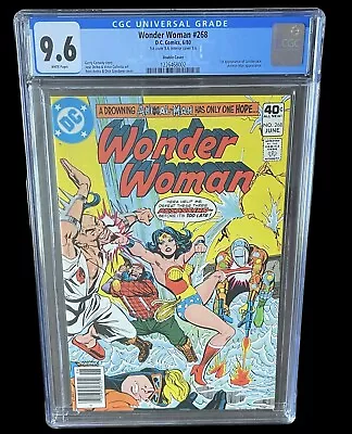Buy Wonder Woman #268  CGC 9.6 1980 W/PGS Animal Man & Lumberjack App. DC Double CVR • 79.06£