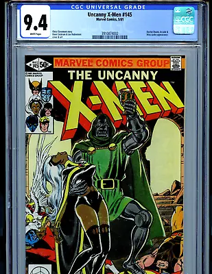 Buy X-Men #145 CGC 9.4 NM 1981 Marvel Comics Doctor Doom Arcade Amricons K53 • 128.58£