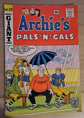 Buy Archie's Pals 'n' Gals #22 Rare Unstamped Cents Giant 1962 Bag/board Free P&p Fn • 7.99£