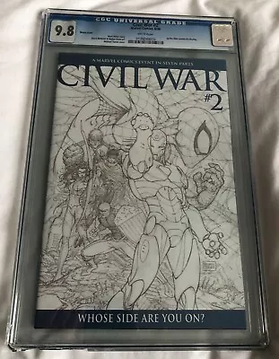Buy Civil War #2 Michael Turner Sketch 1:75 CGC 9.8 • 60£