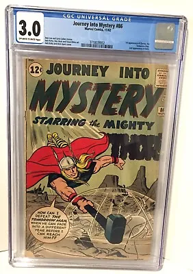 Buy Journey Into Mystery #86 CGC 3.0 Marvel 1962 1st App Zarrko The Tomorrow Man • 301.56£