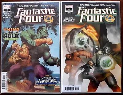 Buy FANTASTIC FOUR #12 And #13 (2019 Marvel) THE THING VS HULK *FREE SHIPPING* • 12.64£