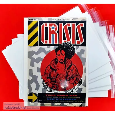 Buy 25 Crisis Comic Bags ONLY Fits A4 Mags Acid-Free Size7 - Avialable Now • 13.99£