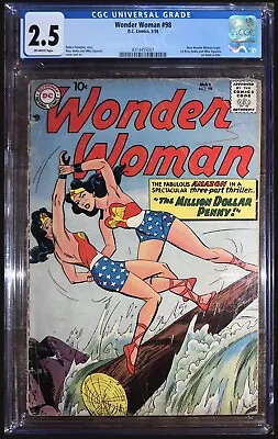 Buy DC Wonder Woman #98 CGC 2.5 Off White Pages 1958 - First Silver Age Wonder Woman • 479.71£