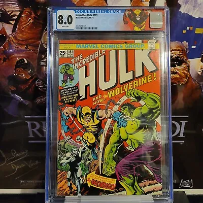 Buy Incredible Hulk #181 Cgc 8.0 White Pages 1st Wolverine 1974 • 5,199£