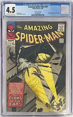 Buy CGC Graded [4.5] Marvel Comics Amazing Spider-Man #30 1st App Cat Burglar 1965 • 200£