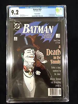 Buy Batman #429, CGC 9.2, DC Newsstand Edition January 1989 Death In The Family Pt 4 • 35.96£