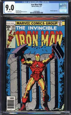 Buy Iron Man #100 Cgc 9.0 White Pages // Anniversary Issue Marvel Comics 1977 • 78.87£
