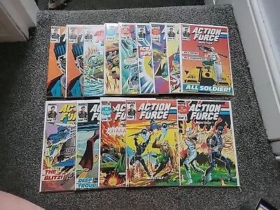 Buy 14 X Vintage Action Force Monthly Comics - Good Condition Bagged Boarded  • 45£