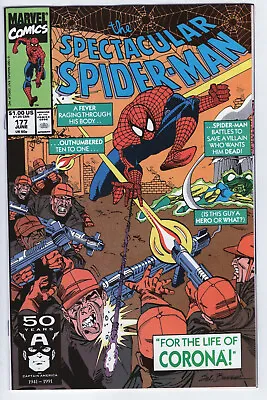 Buy SPECTACULAR SPIDER-MAN #177 - 8.0 - WP -  VS Corona - Mary Jane • 2.96£
