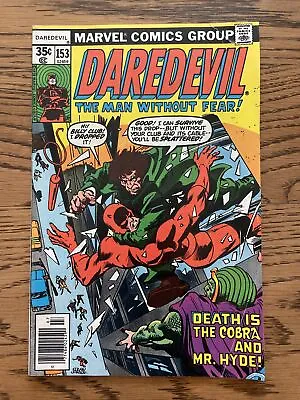 Buy DAREDEVIL #153 (Marvel 1978) 1st Appearance Of Ben Urich! Cobra & Mr Hyde! VG • 3.63£