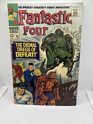 Buy Fantastic Four  # 58 Jan. 1967   Dr. Doom, Silver Surfer & Inhumans VG+ • 118.76£
