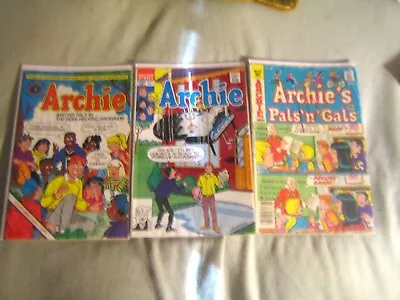Buy 3 ARCHIE & ACHIE's PALS'N'GALS DC 1977-'92 BRONZE & MODERN AGE COMIC BOOKS • 10.35£