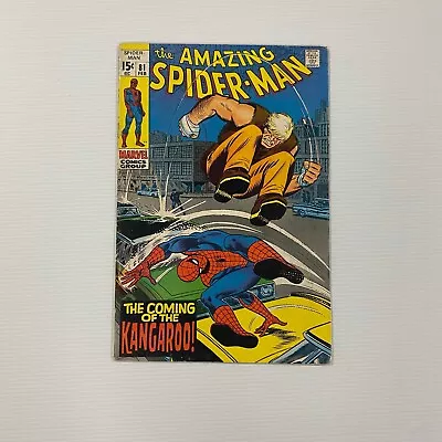 Buy Amazing Spider-Man #81 1970 VG/FN Cent Copy 1st Appearance Of The Kangaroo • 55£