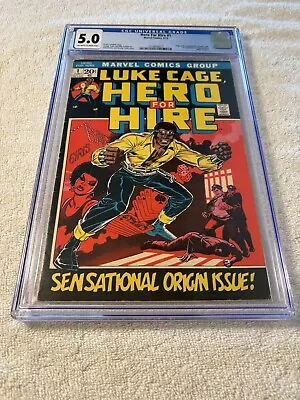 Buy Hero For Hire #1 CGC 5.0 First Appearance Luke Cage! Marvel Comics 1972 • 200.61£