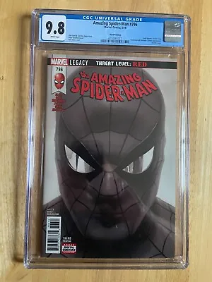 Buy Amazing Spider-man #796 - Threat Level: Red - Cgc 9.8! Alex Ross Sketch Cover! • 87.95£