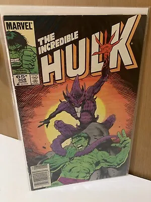 Buy Incredible Hulk 308 🔑1st App TRIAD🔥Bruce Banners Psyche GOBLIN🔥1985🔥FN+ • 7.09£