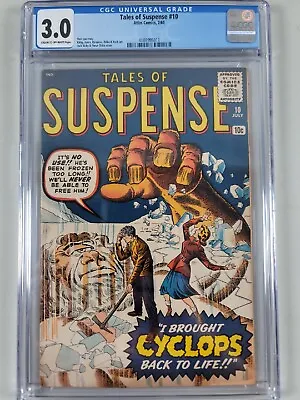 Buy Atlas Comics Tales Of Suspense #10 CGC Graded 3.0 10/60 Stan Lee Story! • 175.89£