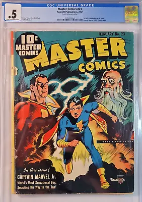 Buy 1942 Master Comics 23 1st Solo Captain Marvel Jr. Story. 2nd Cover App. RARE • 467.71£