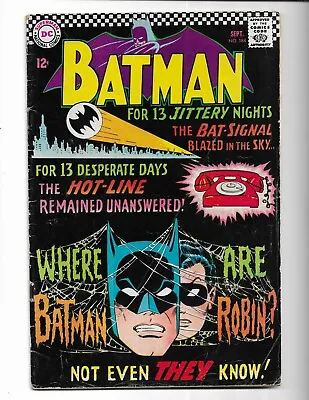 Buy Batman 184 - Vg+ 4.5 - Commissioner Gordon - Robin (1966) • 28.15£