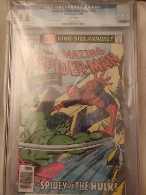 Buy AMAZING SPIDER-MAN ANNUAL 12 CGC 9.6 WHITE PAGES- Spidey Vs Hulk  • 179.89£