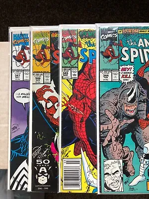 Buy Amazing Spider-Man 344,345,346,347 (1991) 1st App Cletus Cassidy. Venom App • 49.99£