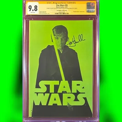 Buy Star Wars #28 Christopher Variant Cover Cgc 9.8 Ss Signed By Mark Hamill Jtc • 1,976.51£
