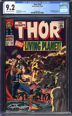 Buy Thor #133 Cgc 9.2 Ow/wh Pages // 1st Full Appearance Ego Marvel 1966 • 395.30£