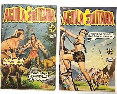 Buy 2 Aguila Solitaria Spanish Comics Lot 302 And 307 (1980) Mexico Paquines Racana • 5.60£