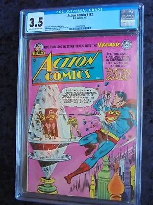 Buy Action Comics #182 Dc Comics 1953 Golden Age Cgc 3.5 Graded! • 225.59£
