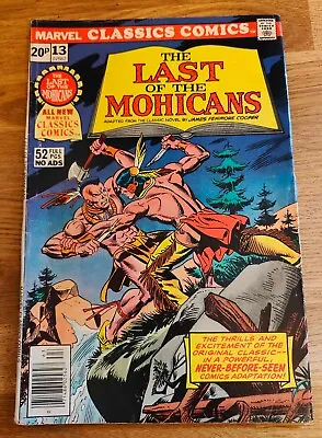 Buy COMIC - Bronze Age Marvel Classics Comics #13 '76 Last Of The Mohicans JF Cooper • 5£