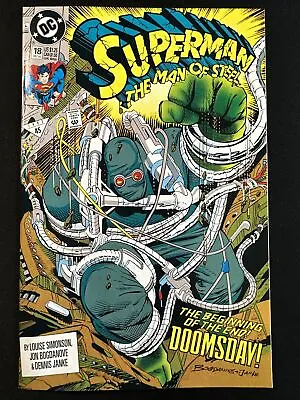 Buy Superman The Man Of Steel #18 1st App Of Doomsday DC Comics 1st Print 1992 VF/NM • 23.70£