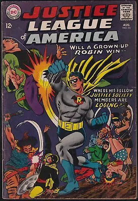 Buy DC Comics JUSTICE LEAGUE Of AMERICA #55 First Earth-2 Robin 1967 VG! • 31.98£