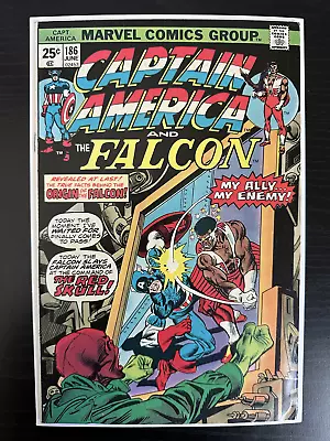 Buy Captain America #186 Origin Of Falcon VF- 1975 Marvel Comics • 6.39£