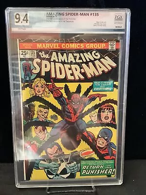 Buy Amazing Spiderman #135 Graded 9.4 2nd Full App Of The Punisher • 960.73£