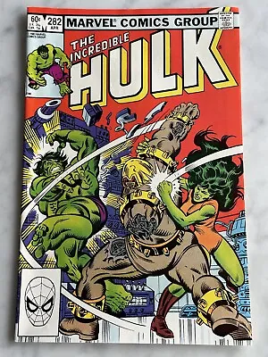 Buy Incredible Hulk #282 VF/NM 9.0 - Buy 3 For Free Shipping! (Marvel, 1983) AF • 14.58£