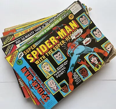 Buy Super Spider-Man Weekly #170-225 18 Asst Issues Marvel UK B&W Reprints 1976/77 • 24.95£