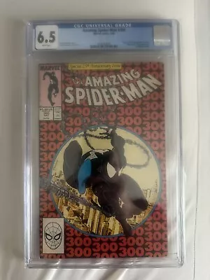 Buy AMAZING SPIDER-MAN #300 1st Full Venom McFarlane Marvel 1988 CGC 6.5 White Pages • 320£