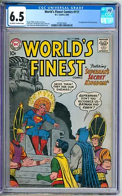 Buy World's Finest 111 CGC Graded 6.5 FN+ 1st Clock King DC Comics 1960 • 158.32£