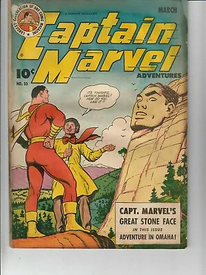 Buy Captain Marvel Adventures #33 1944 Fawcett Vg/gd ''stone Face'' • 68.09£